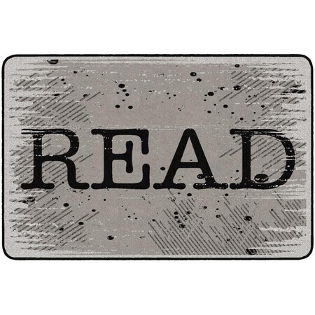 Flagship Carpets Flagship Carpets FE340-22A 6 x 4 ft. Read School Library Rug; Grey - Rectangle FE340-22A